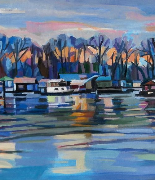 Winter   reflection / 80 x 40 x 2 cm by Maja Đokić Mihajlović