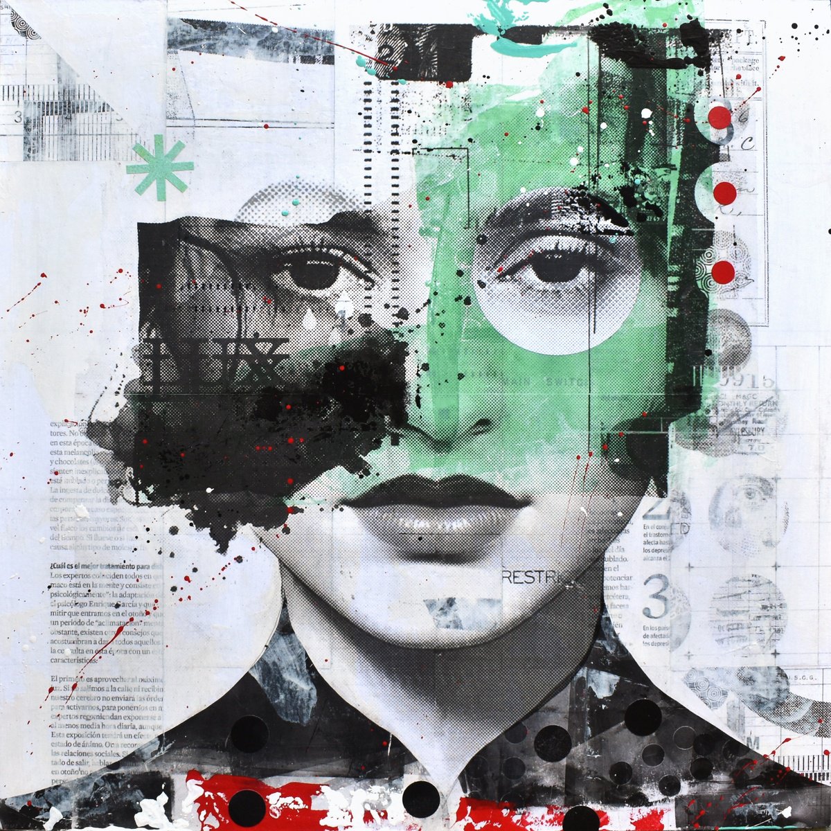 Urban And Pop Painting , 329_Rosalia By Manel Villalonga, 20 X 20, Artwork For Sale On Artfinder