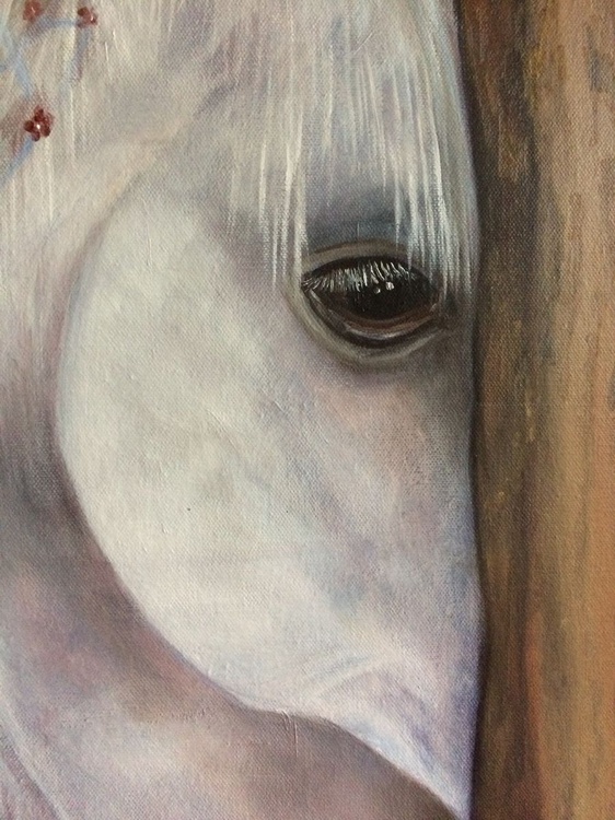 White Horse Oil Painting By Ira Whittaker Artfinder