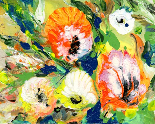 Floral Delight 11 - Floral Painting by Kathy Morton Stanion by Kathy Morton Stanion