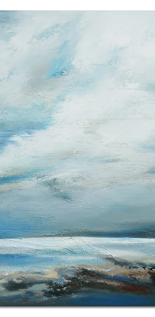 A large seascape painting  "Sea Air" by Olesia Grygoruk