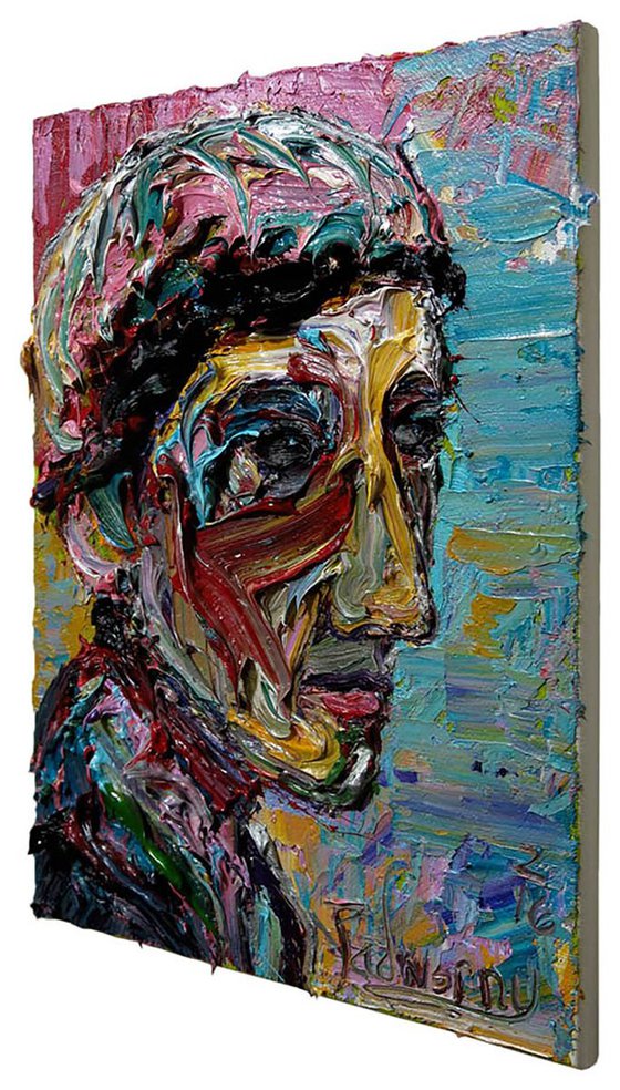 Original Oil Painting Portrait Abstract Female Expressionism Impressionism