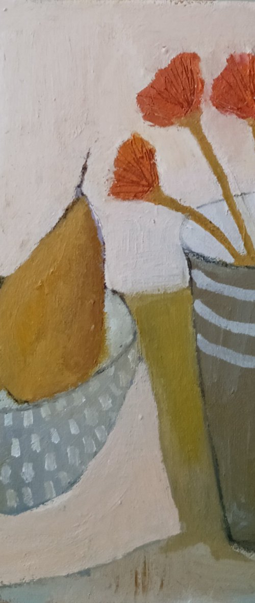 Tall Grey Vase by Fiona Philipps