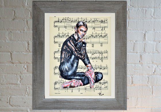 Ballerina XXX- Vintage Music Page, GIFT idea