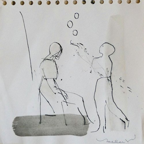 Ball Games 6, 21x21 cm by Frederic Belaubre