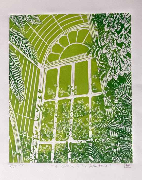 A Corner of the Palm House (Shades of Green)