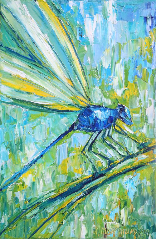 blue dragonfly by Irina Tolstikova