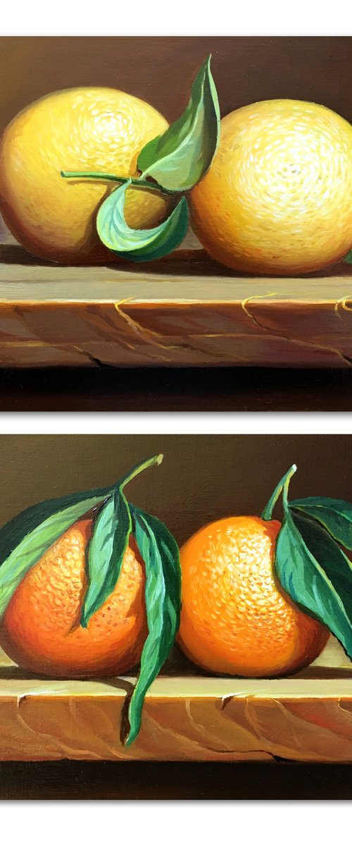 diptych. TWO LEMONS by Olexandr Romanenko