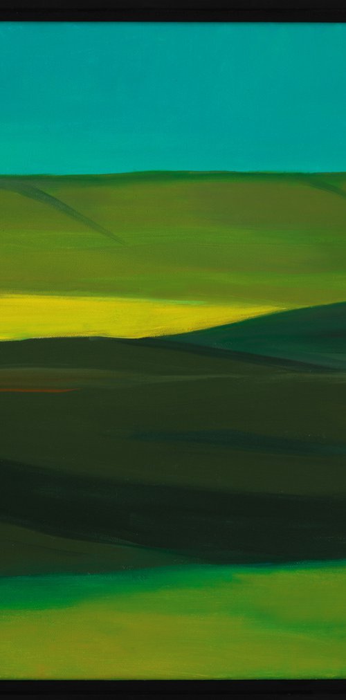 Zen Fields 24x20" 60x51 cm Framed Contemporary Art by Bo Kravchenko by Bo Kravchenko