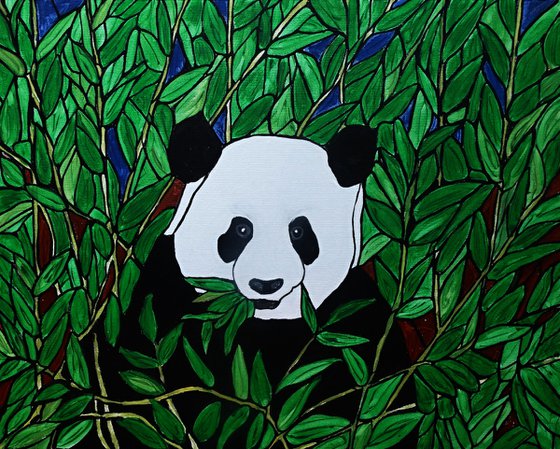 Panda Bear -Eating your greens