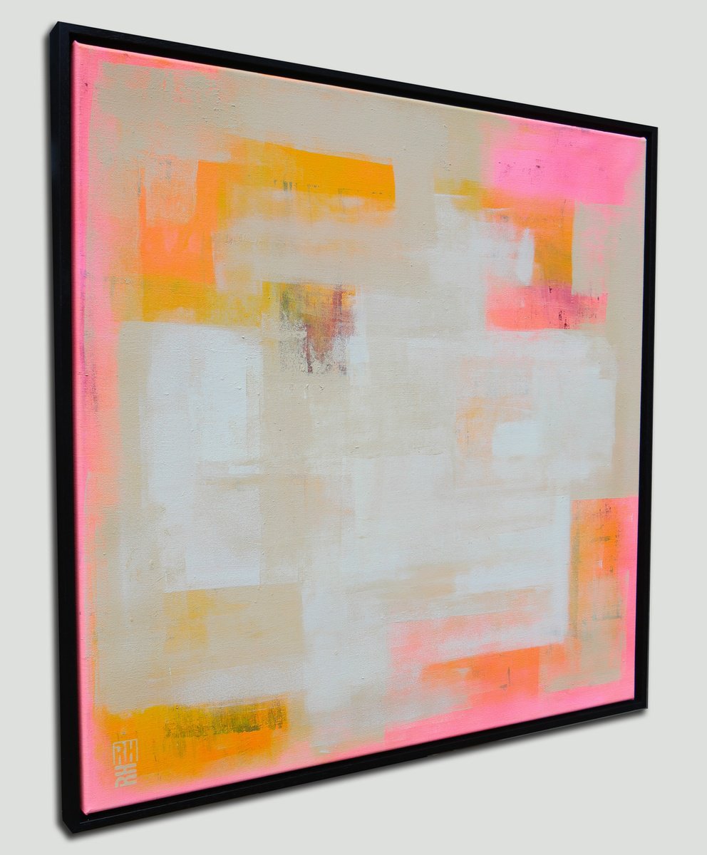 Untitled Yellow pink & sand by Ronald Hunter