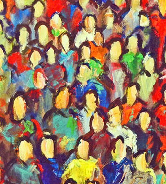 Anonymity : Faces in the Crowd 36x30