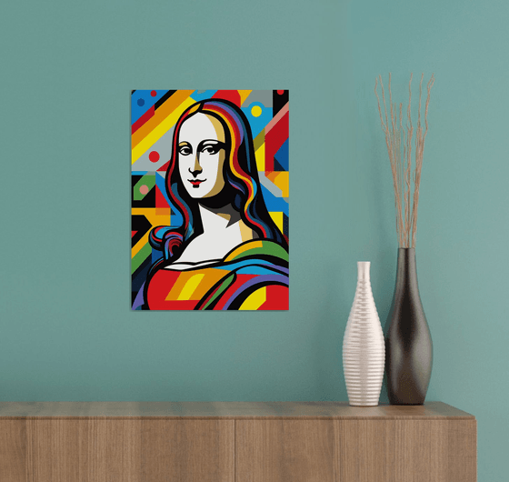 Mona Lisa in the style of Roy Lichtenstein