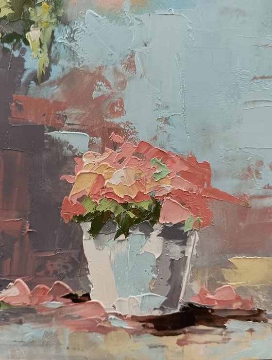 Modern still life painting, abstract still life