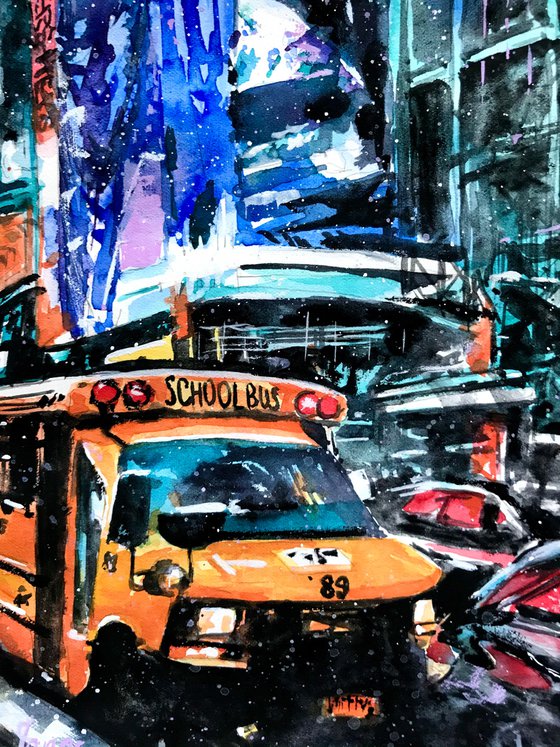 Times Square School Bus