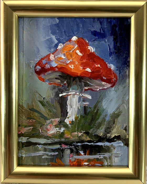 Fly agaric by the lake.