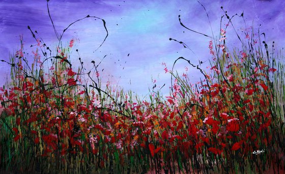 There It Is #2 - Large 123 cm x 78 cm -Original abstract floral painting