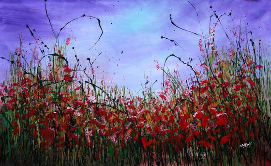 There It Is #2 - Large 123 cm x 78 cm -Original abstract floral painting