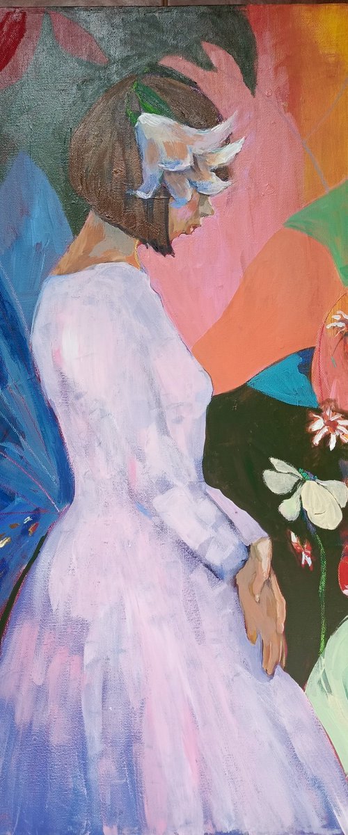 Butterfly Girl/Gauguin Hommage by Oxana Raduga