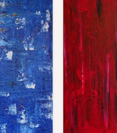 Just red and blue + by CB.