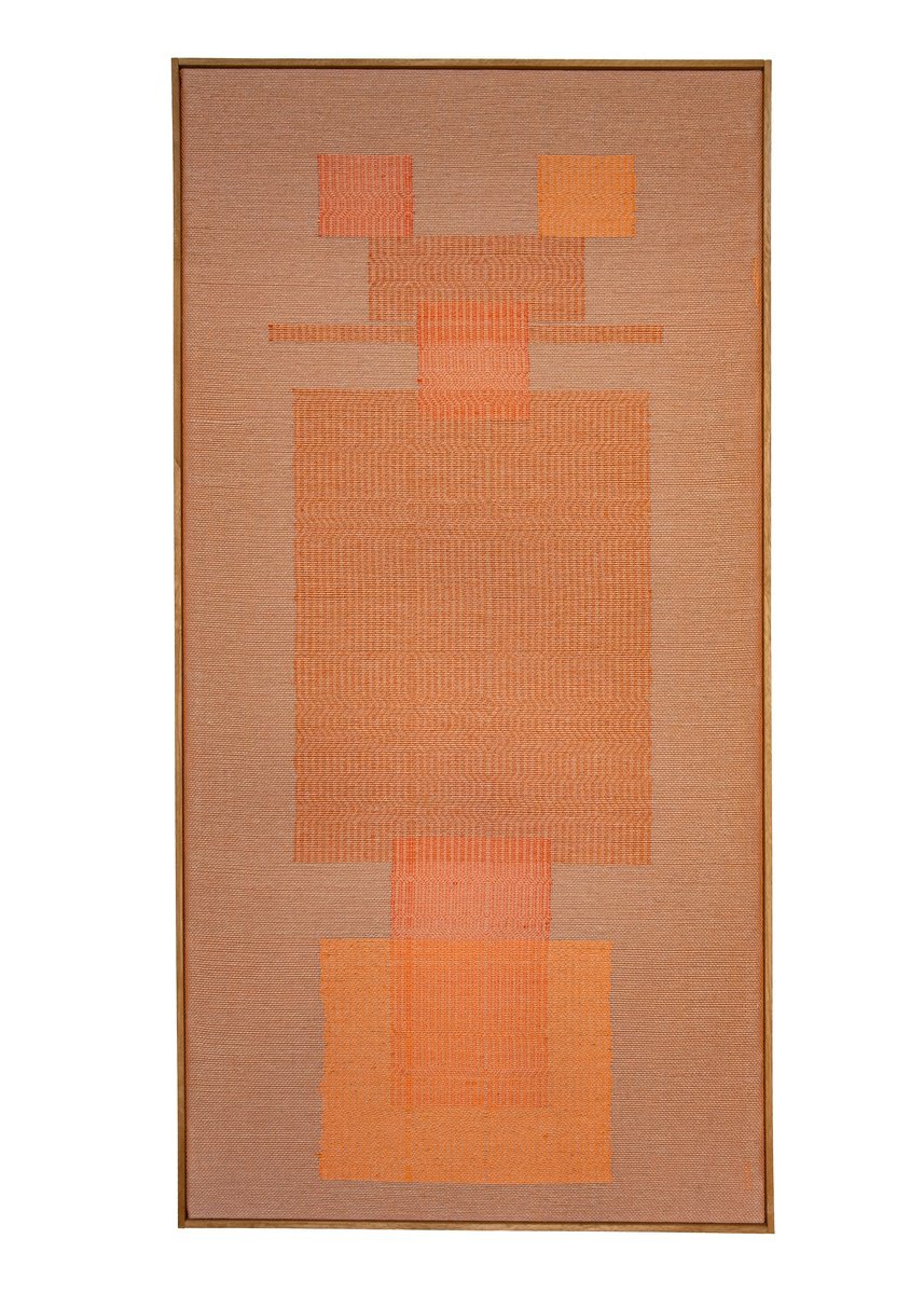 Geometric Abstract Relief By Susanna Costantini, 32 X 64", Totem N°1, Original Artwork