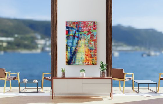 140x100 cm  Сolorful Abstract Painting Landscape painting Abstract art