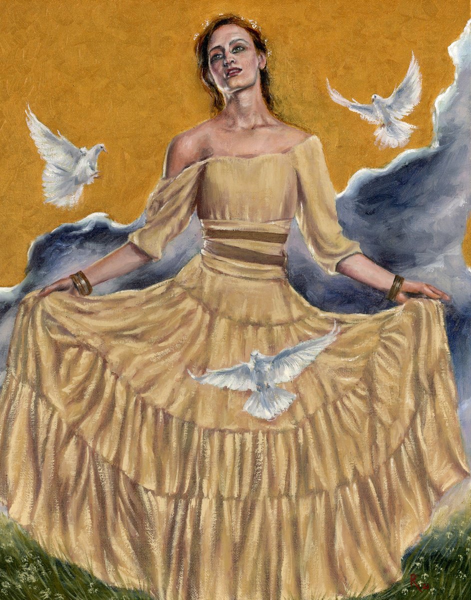 If I Had Wings Like This Dove "If I Only Had Wings Like a Dove", 2021 Oil painting: Regina Mailloux