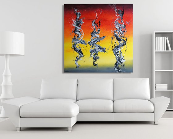 Spirits Rising VII (Spirits Of Skies 196086) (140 x 140 cm) (56 x 56 inches) XXXL