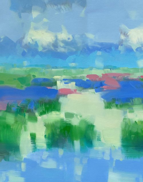 Summer Breeze, Original oil painting, Handmade artwork, One of a kind by Vahe Yeremyan