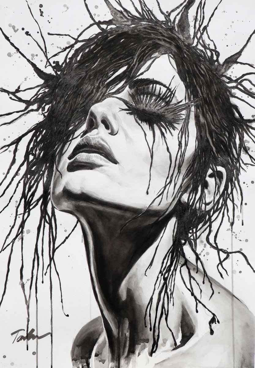 Urban And Pop Ink Drawing , Ink-Stained Soul By Tashe, 20 X 30, Artwork For Sale On Artfinder