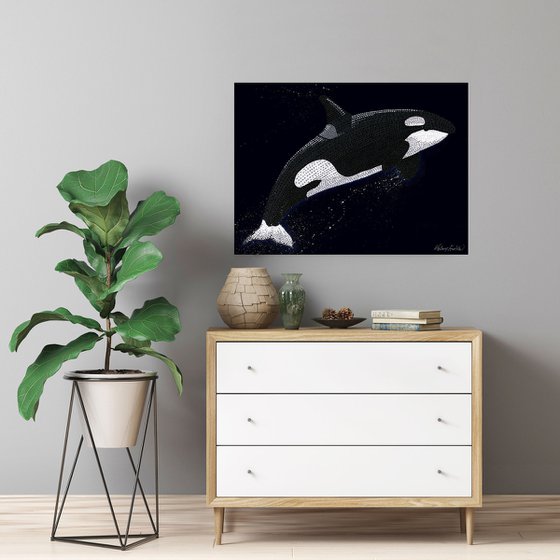 Orca - Orignal acrylic painting on canvas