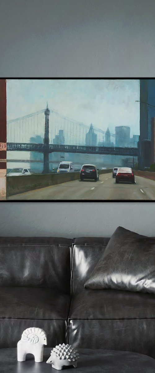Manhattan Study in Blue and Grey by Bo Kravchenko
