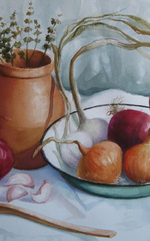 Still life - Onions by Elena Oleniuc