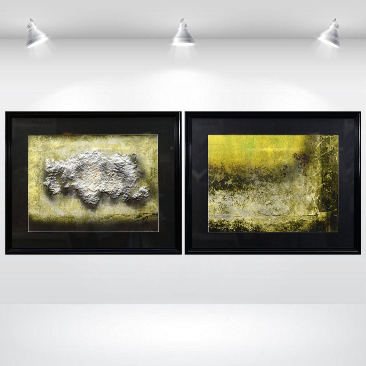 Abstract Acrylic Painting By Edelgard Schroer, 42 X 17, Echoes Of Dust, Original Artwork