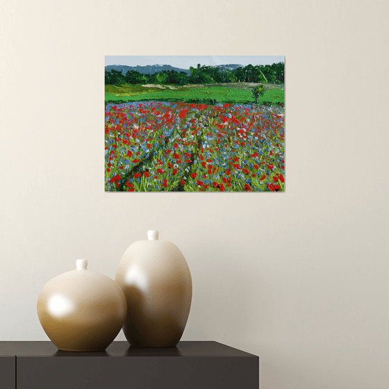 Poppies field III /  ORIGINAL PAINTING