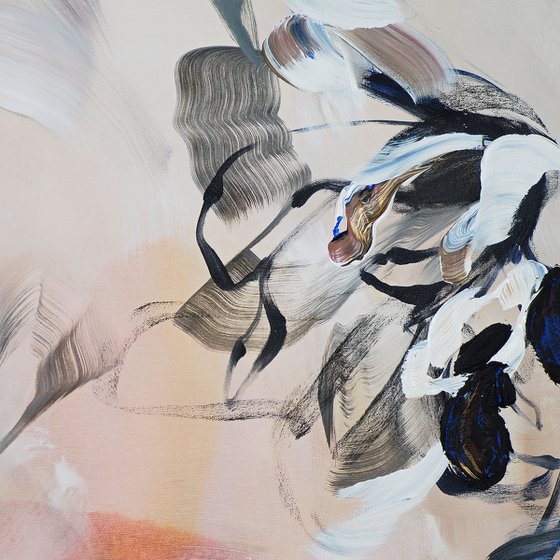 Blush, Ink and Ivory Triptych