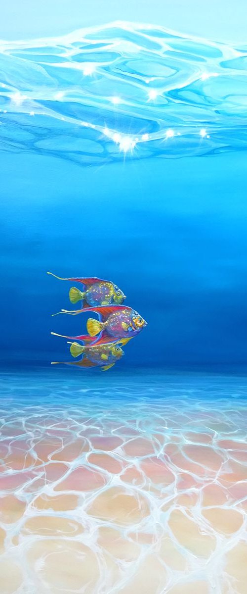 Crystal Sea Angels by Gill Bustamante