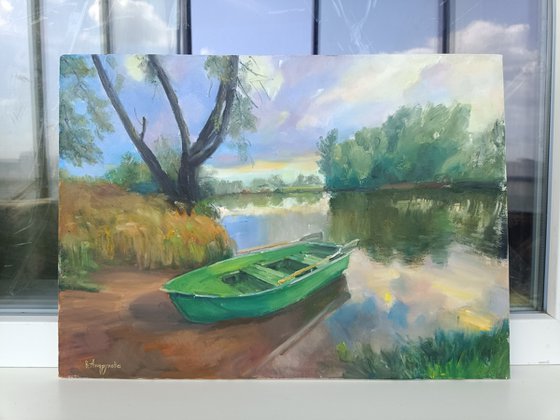 Landscape with a boat