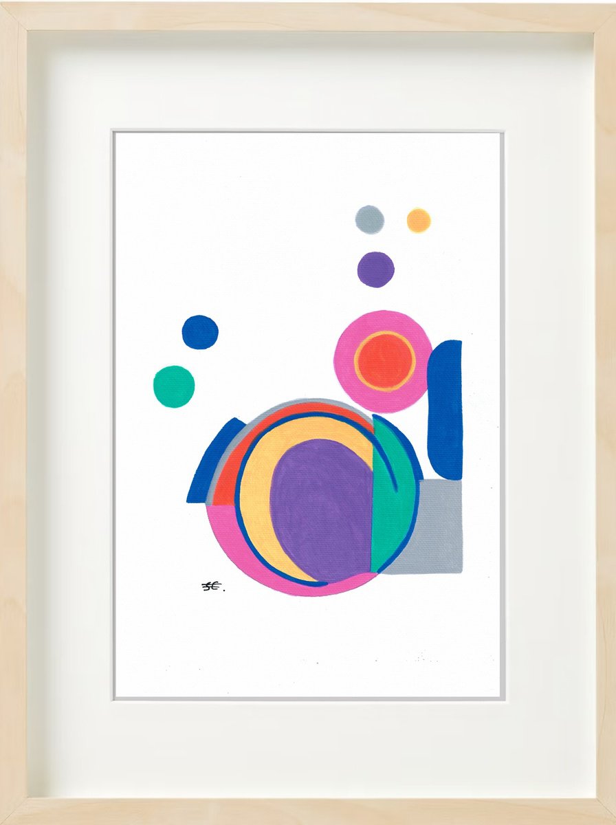 Abstract Acrylic Painting By Carla Sa Fernandes, 13 X 17, Ss82.S1, Original Artwork