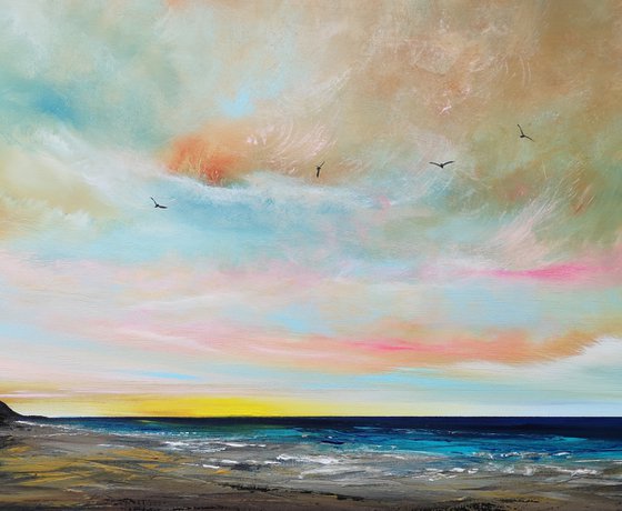 Morning Glow - seascape, emotional, panoramic