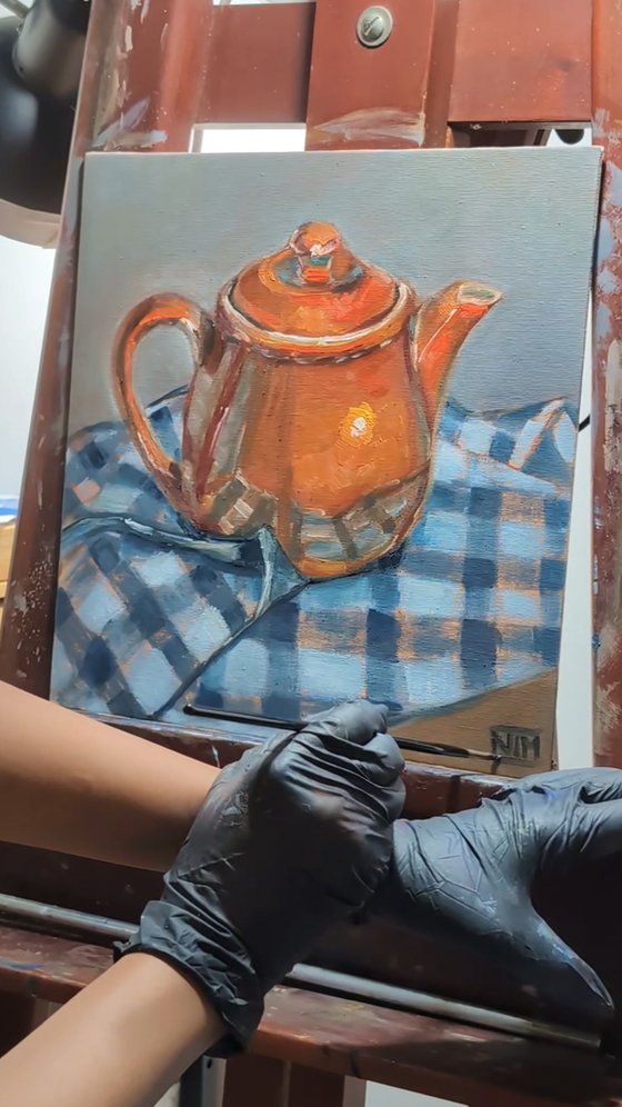 Orange Teapot