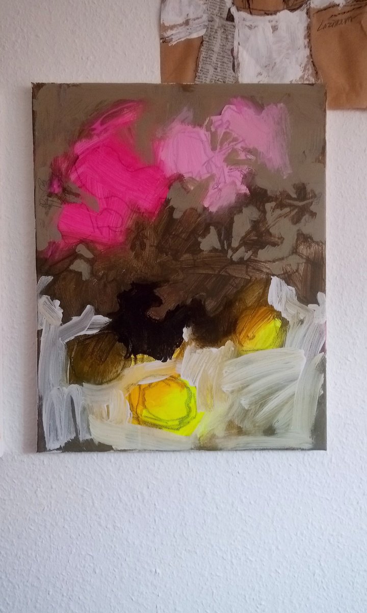 Expressive Botanical Painting By Valerie Lazareva, 16 X 20", #76/24 Geraniums, Original Artwork