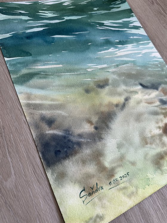 Calm Under Transparent Waves