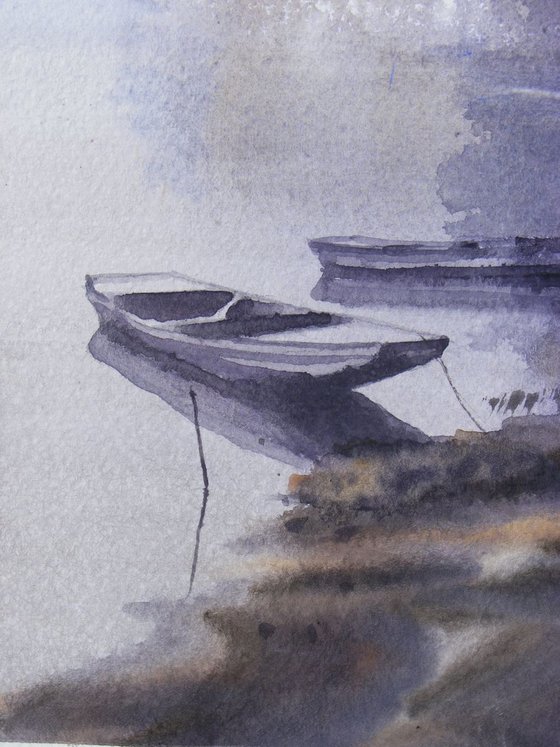 "Two boats in the morning mist" SPECIAL PRICE!!!