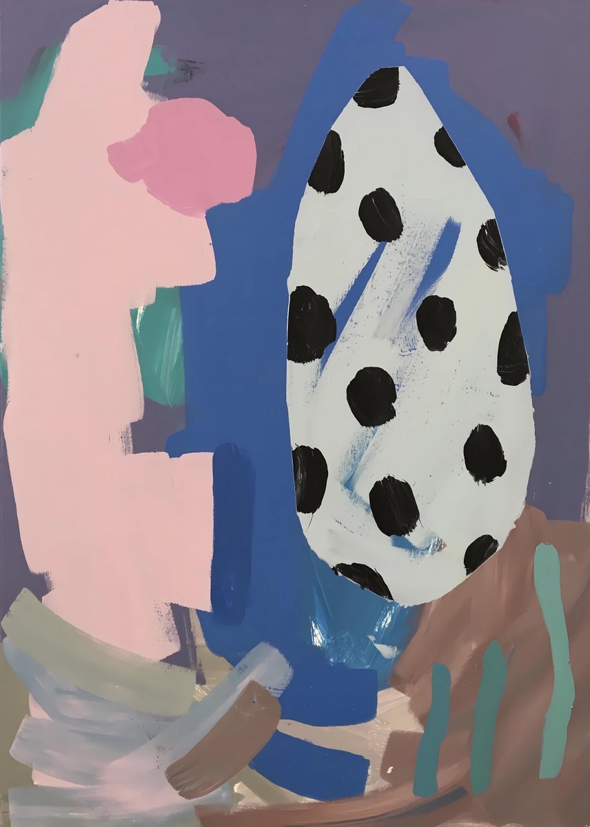 Abstract Acrylic Painting By Sofi Ginger, 20 X 28", Calm Patterns Of Karma, Original Artwork