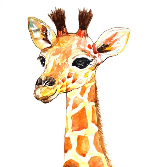 Baby giraffe by Luba Ostroushko