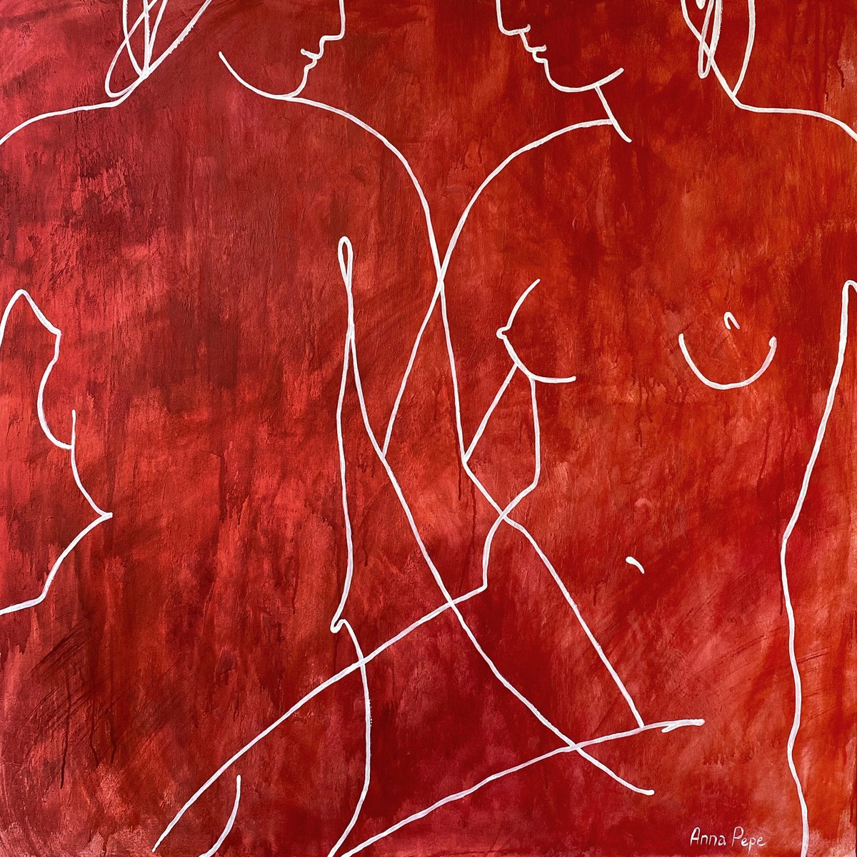  Dialogue By Anna Pepe, 47 X 47, Artwork For Sale On Artfinder