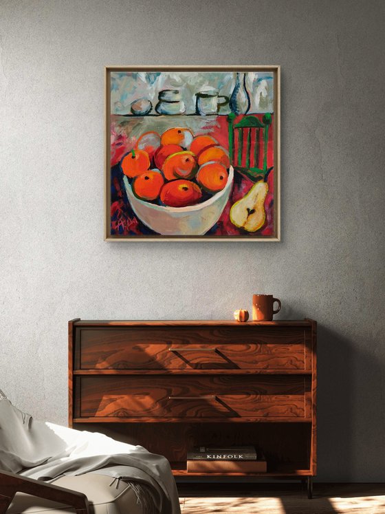 Still life with tangerines