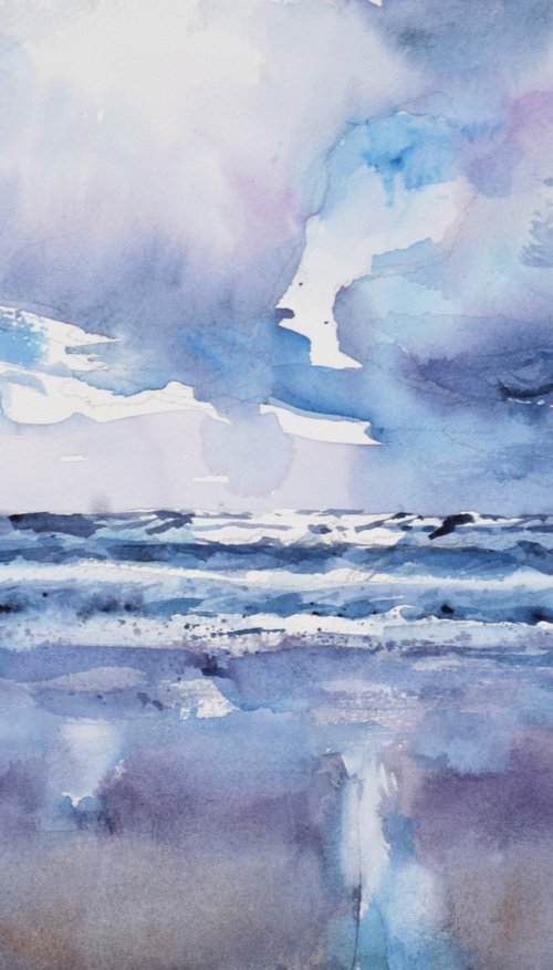 Cornwall beach by Goran Žigolić Watercolors