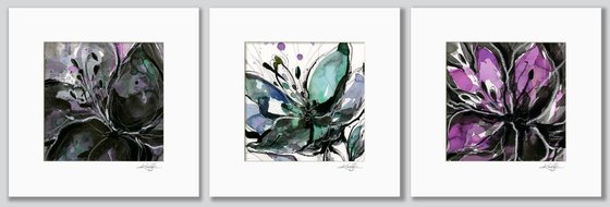 Organic Impressions Collection 15 - 3 Floral Paintings